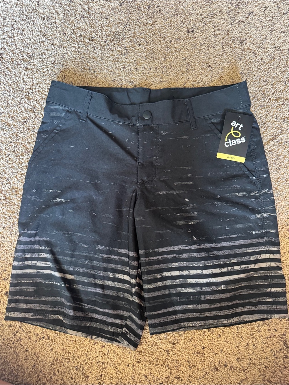 art class Black Striped boys Hybrid Shorts size 16